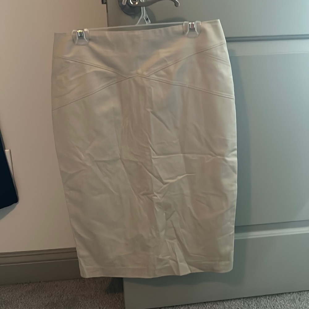 New York & Company Tan Pencil Skirt